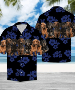 Awesome Dachshund Print Hawaiian Shirt Size Fron S To 5xl