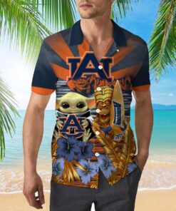 Baby Yoda Hawaiian Auburn Shirt Size Fron S To 5xl