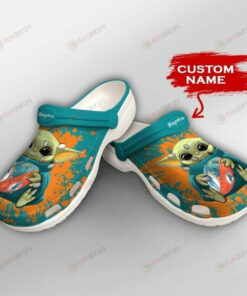 Mens Historic Print Clog With Strap Miami Dolphin Crocs