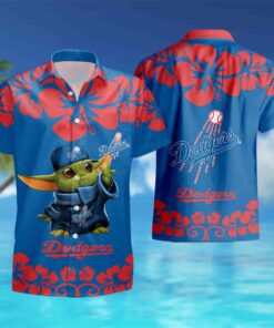 Baby Yoda La Dodgers Hawaiian Shirt Size Fron S To 5xl