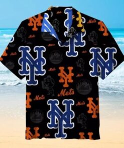 Baseball Floral Hawaiian Mets Shirt Gifts Idea