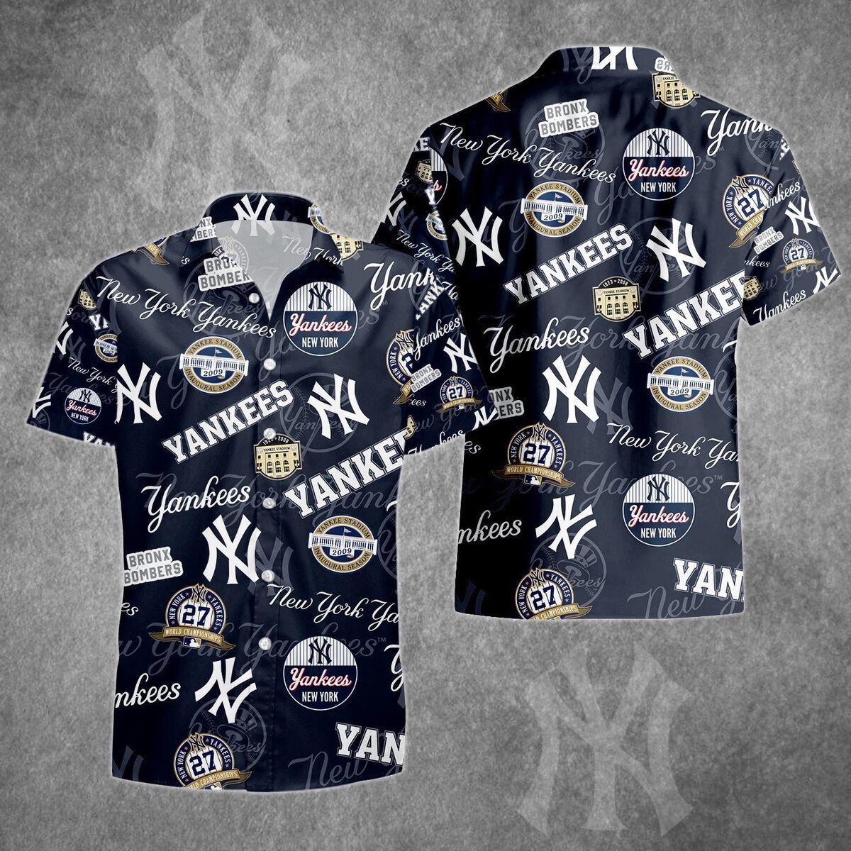 Baseball Floral Yankees Aloha Shirt For Men Women