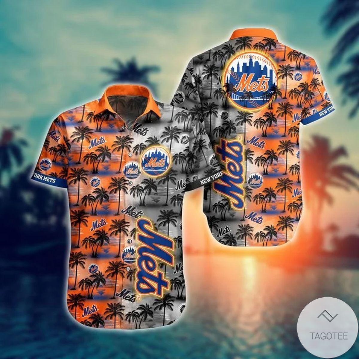 Fanmade Baseball Beach Summer Mets Aloha Shirt Gifts Idea