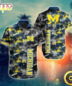 Beach Pattern Summer Michigan Wolverines Hawaiian Shirt For Men Women