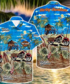 Beach Shirt Tropical Harley Davidson Hawaiian Shirts For Men