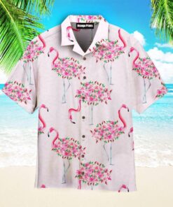 Beautiful Happy Wedding Pink Flamingo Hawaiian Shirt For Men Women