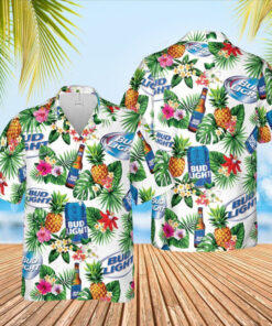 Beer Blue Bud Light Hawaiian Shirt Outfit For Men