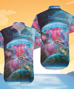 Rainbow Jellyfish Hawaiian Shirt Outfit For Men