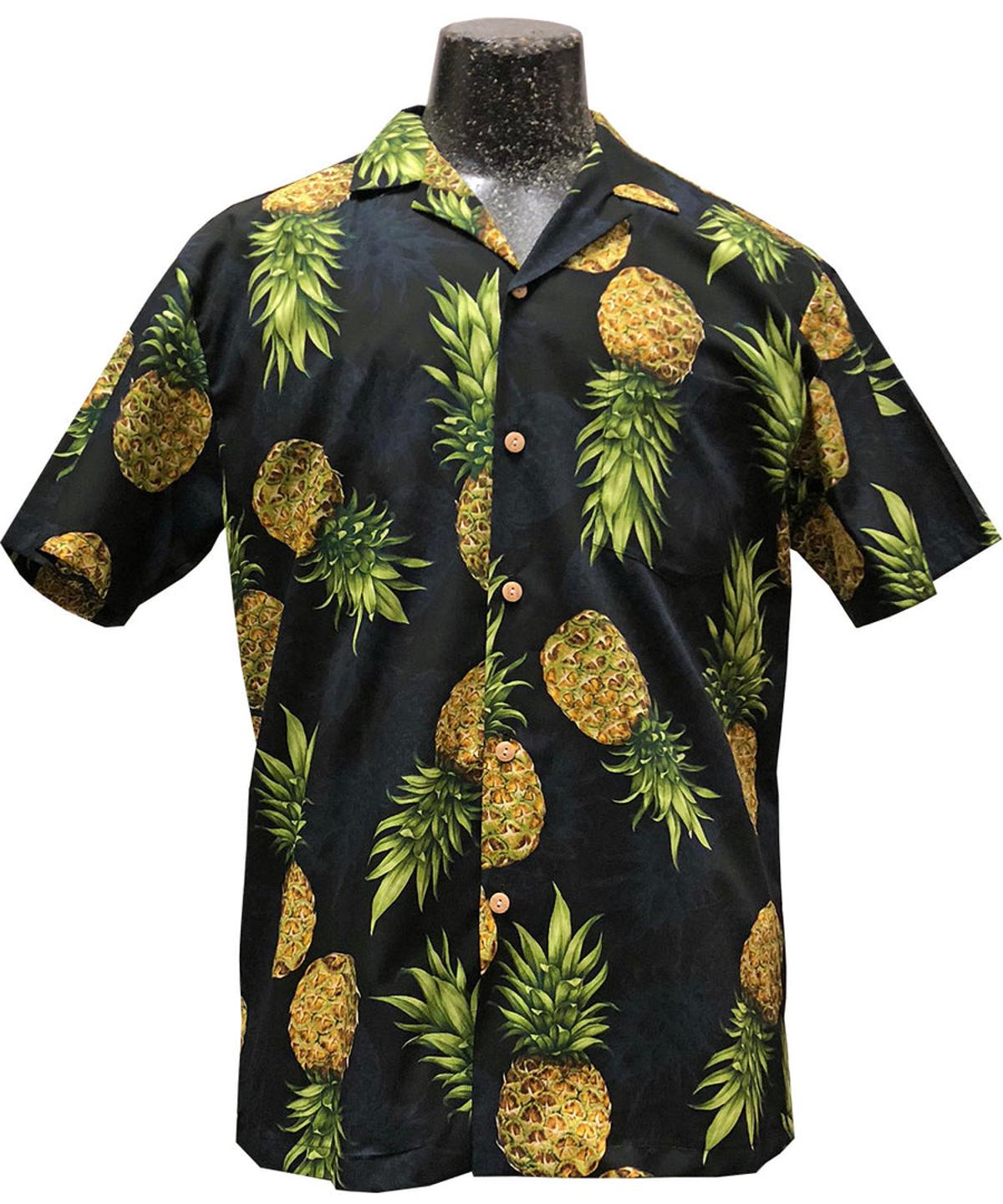 Black Pineapple Hawaiian Shirt For Men Women