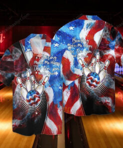 Bowling American Flag Bowling Makes Me Happy The Ten Pin Not So Much Hawaiian Shirt