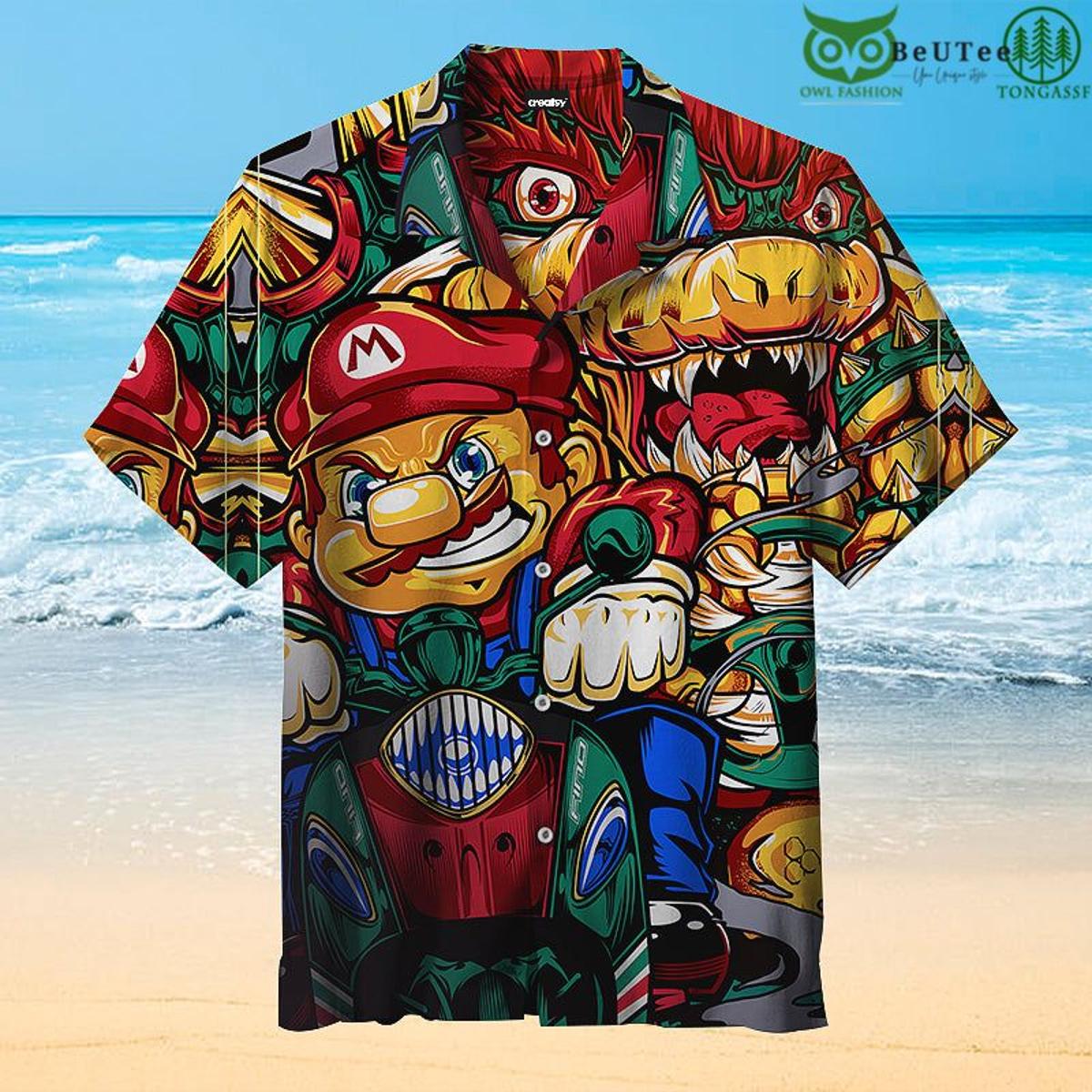 Super Mario Hawaiian Shirt Outfit For Men