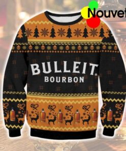 Bulleit Bourbon Ugly Christmas Sweater For Men And Women