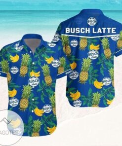 Busch Latte Beer Banana Pineapple Hawaiian Shirt Gift