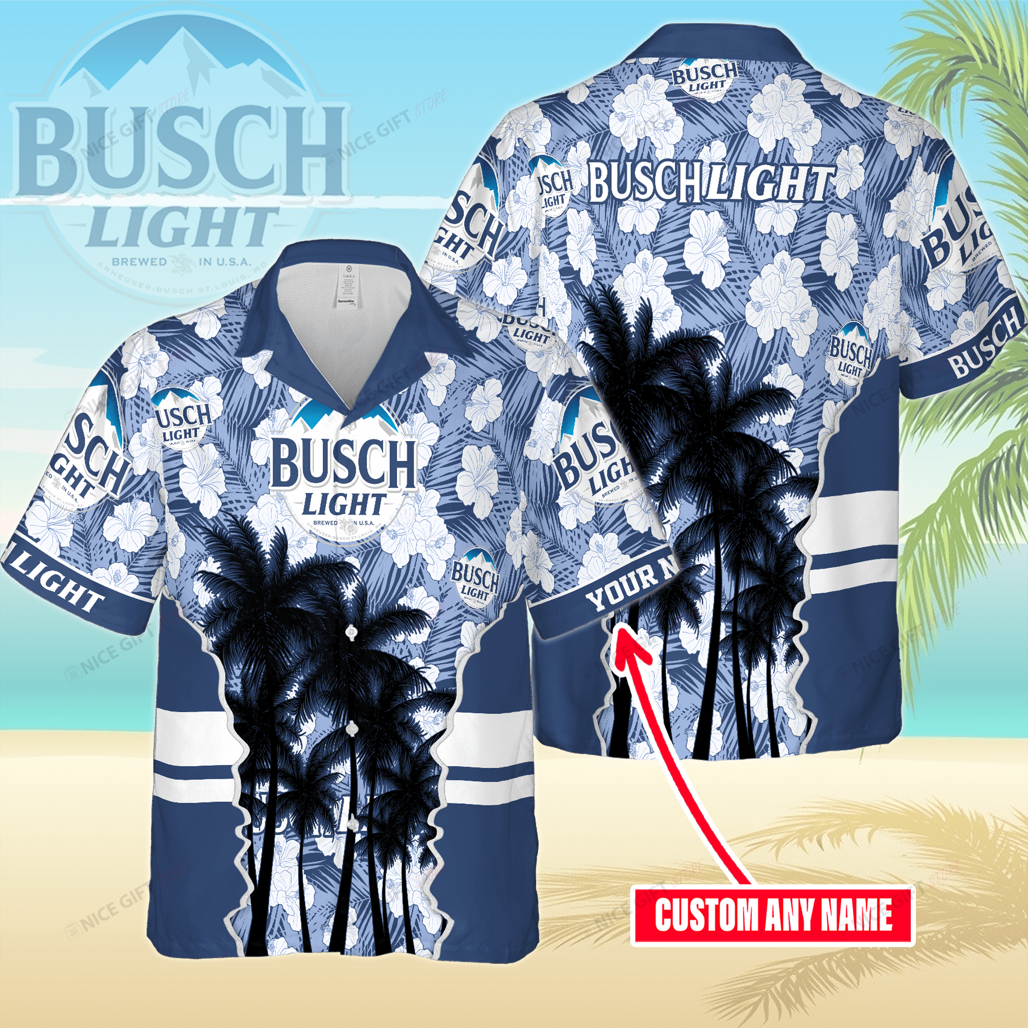 I Just Want To Drink Busch Light Hawaiian Shirt Best Gift