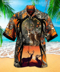 Green Camo Hawaiian Shirt Men Women