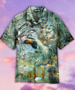 Camo Duck Hawaiian Shirt Summer Gift