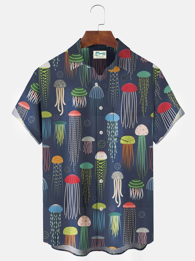 Big Jellyfish Galaxy Lovers Apparel Hawaiian Shirt For Men Women