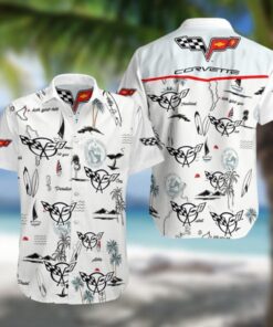 Chevrolet Corvette Hawaiian Shirt Outfit For Men