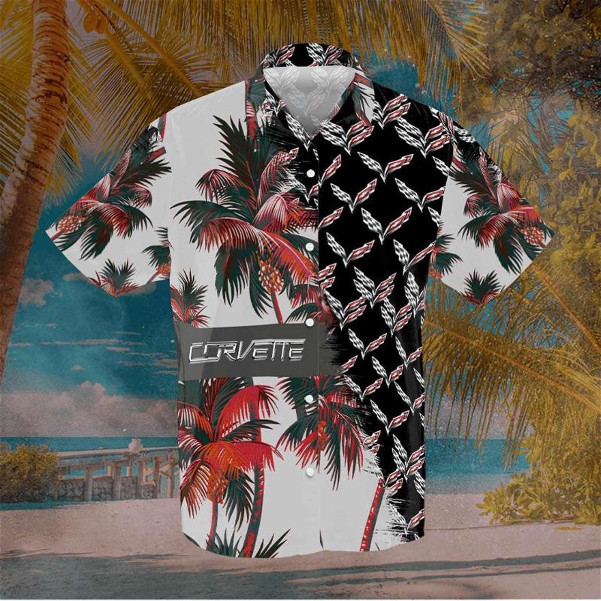 Chevrolet Corvette Hawaiian Shirt Outfit For Men