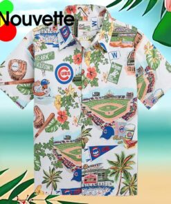 Chicago Cubs Reyn Spooner Americana White Aloha Shirt