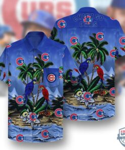 Chicago Cubs Parrots Couple Hawaiian Shirt