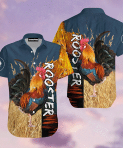 Chicken Rooster Hawaiian Shirt Top Gun Size Fron S To 5xl