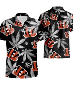 Cincinnati Bengals Cannabis Black Hawaiian Shirt For Fans
