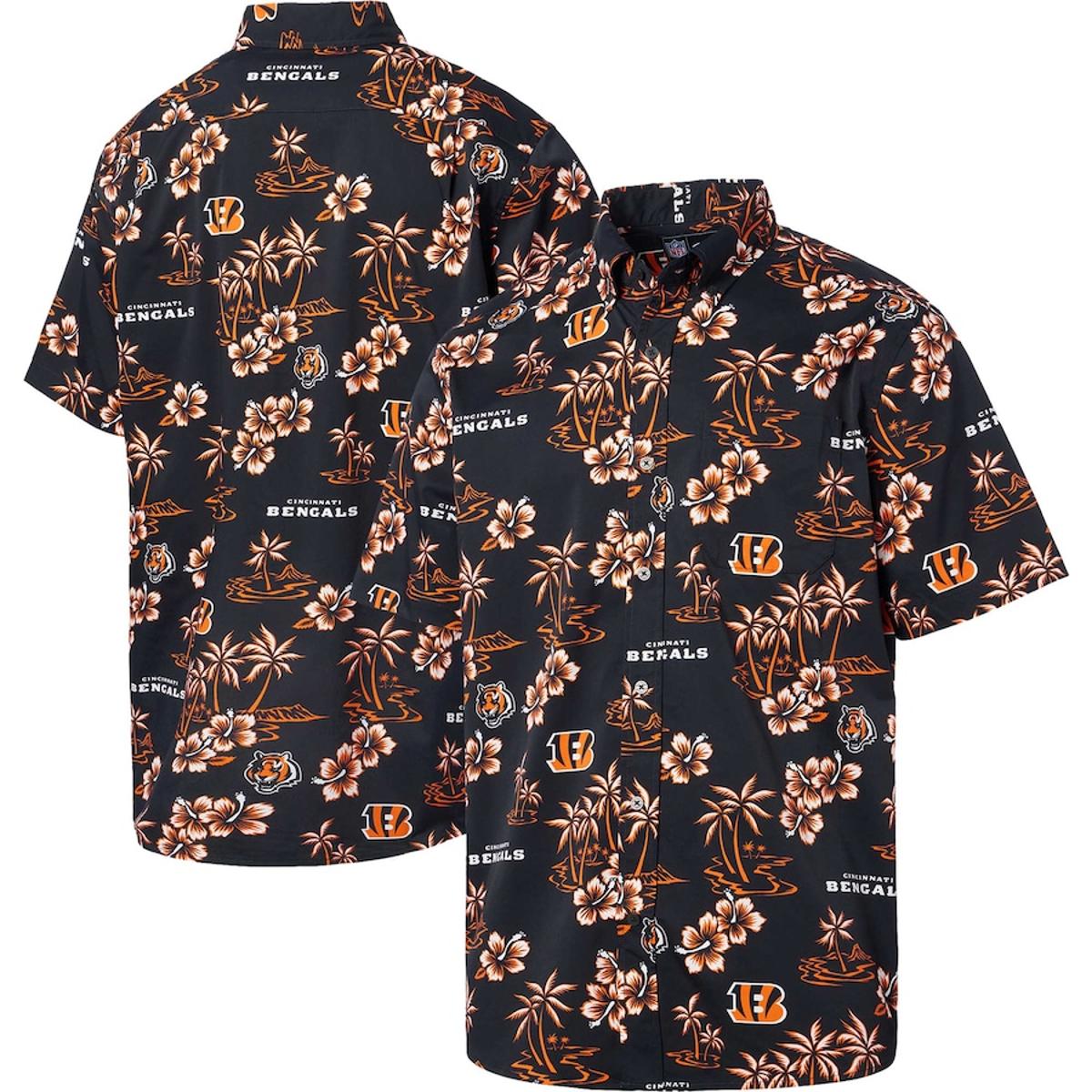 Cincinnati Bengals Reyn Spooner Kekai Black Hawaiian Shirt