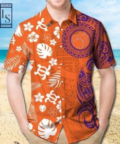 Clemson Tigers Skeleton Tropical Hawaiian Shirt For Fans