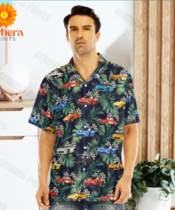 Lovers Colorful Tropical Corvette Hawaiian Shirt Size Fron S To 5xl