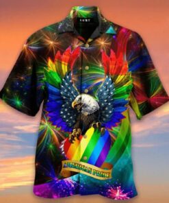 Hibiscus Flower Jellyfish Rainbow Hawaiian Shirt For Men Women