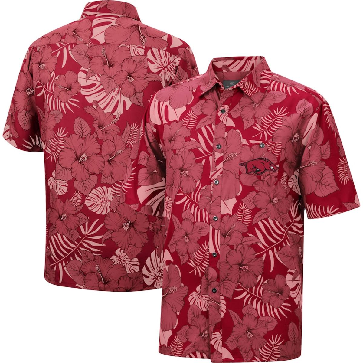 Tropical Floral Custom Aloha Razorback Hawaiian Shirt For Men Women