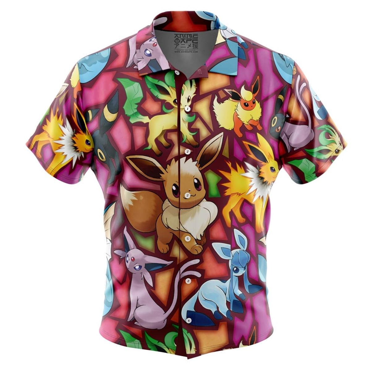 Comfimerch Grass Type Hawaiian Pokemon Shirt