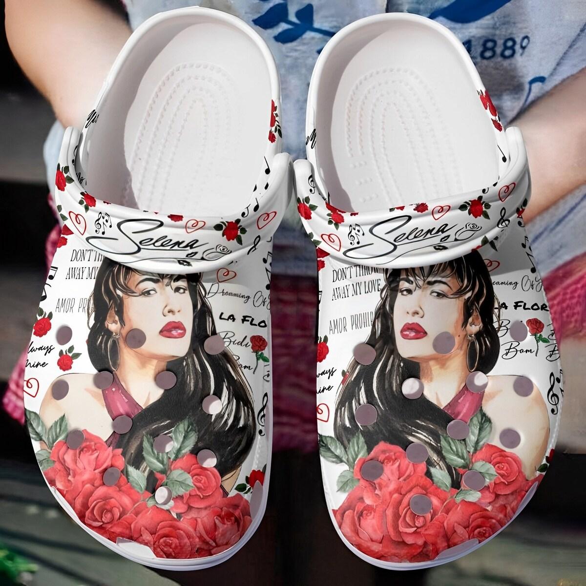 Singer Music Selena Quintanilla Crocs Funny For Fans