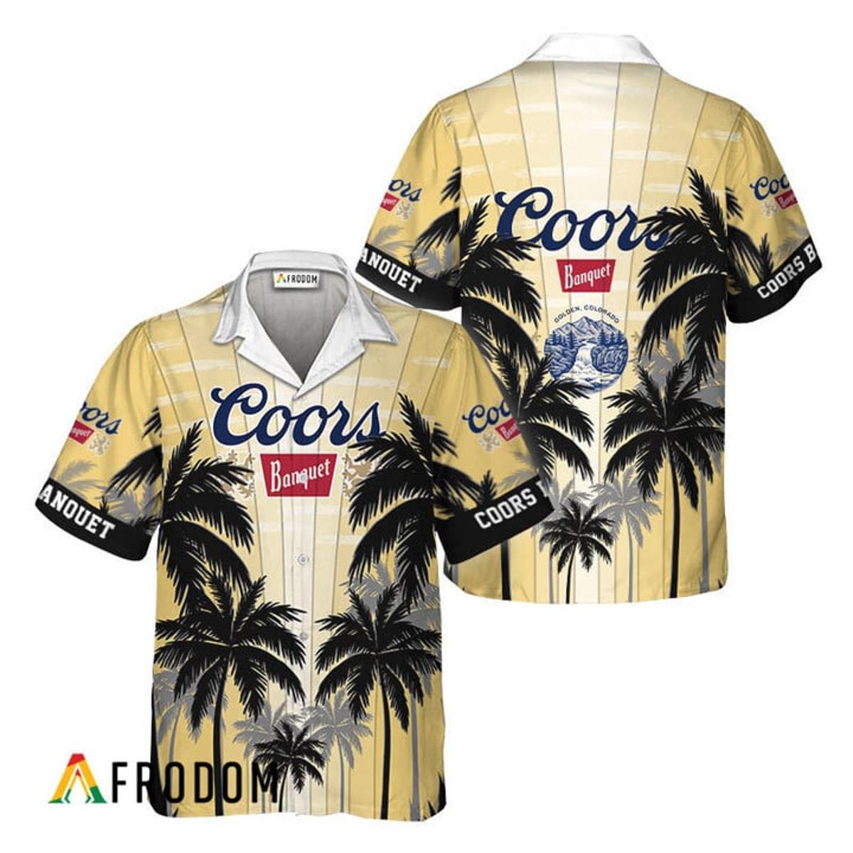 Vintage Usa Flag Coors Banquet Hawaiian Shirt Gift