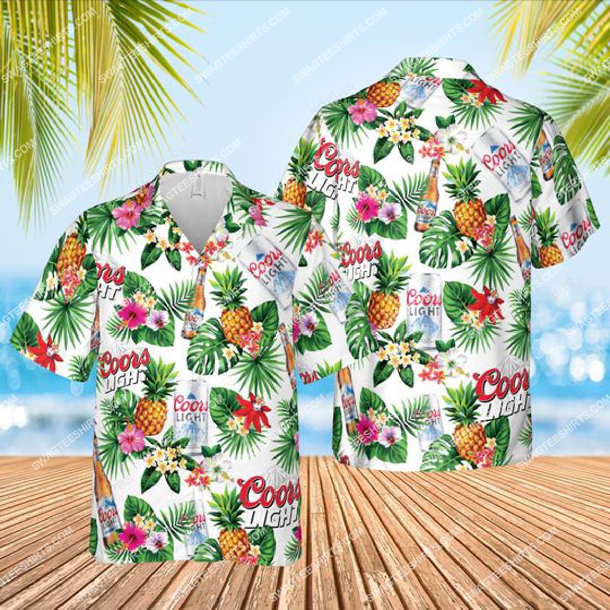 Coors Light Hawaiian Shirt Beer Lovers Gift