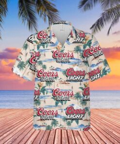 Coors Light Hawaiian Shirt Usa Flag Beer Lovers Gift