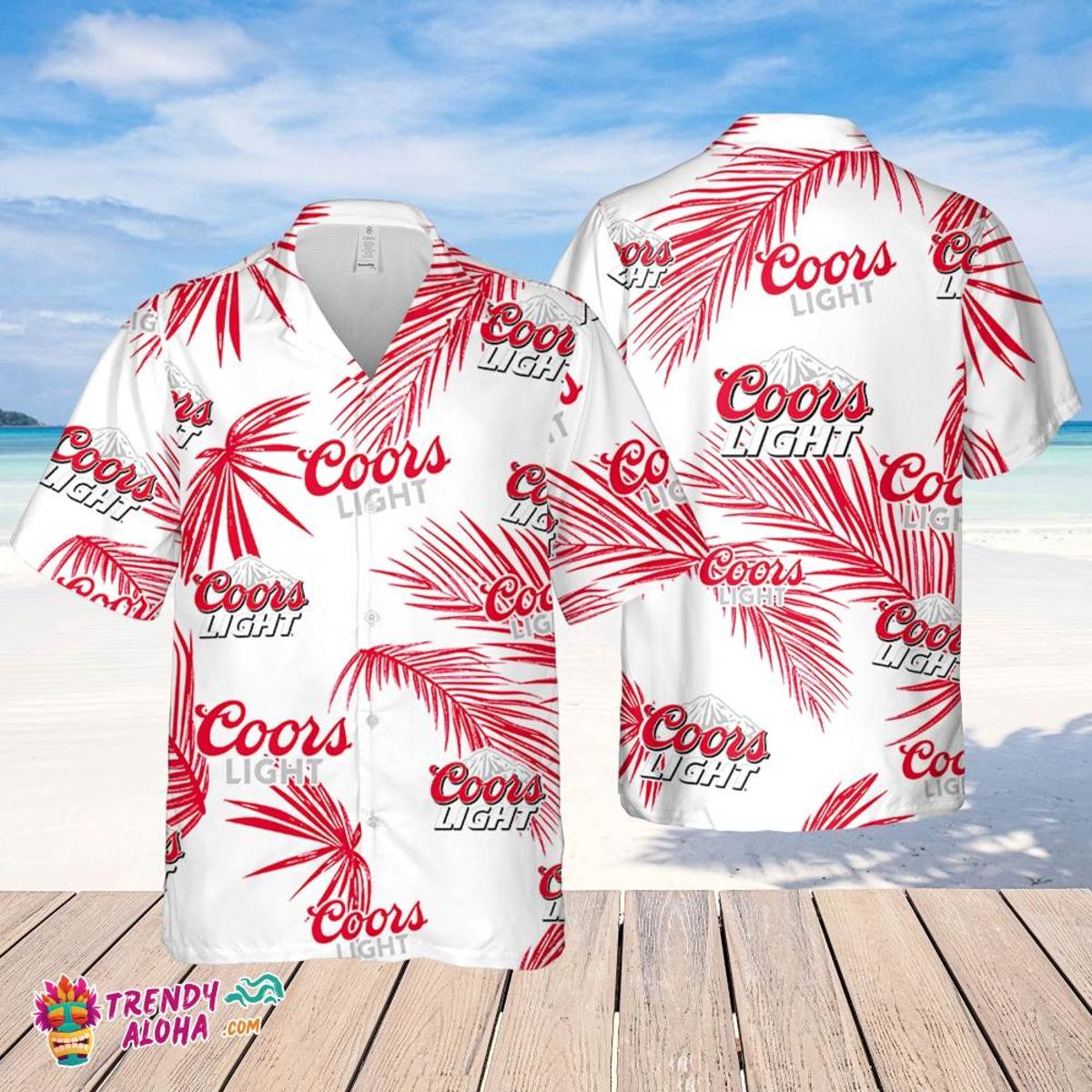 Coors Light Beer Hawaiian Shirt Tropical Island Gift For Beach Lovers