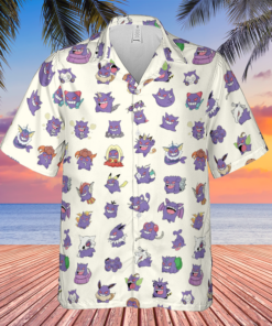 Cosplay Gengar Tropical Shirt Size Fron S To 5xl