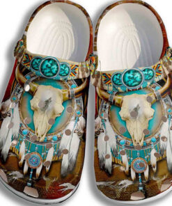 Cow Skull Native American Crocs Gift For Fans