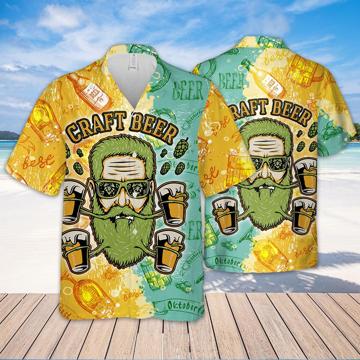 The Men Wrestling And Beer Celebration Beer Oktoberfest Hawaiian Shirt