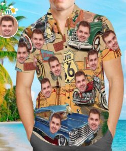 Historic Us Route 66 Hawaiian Shirt