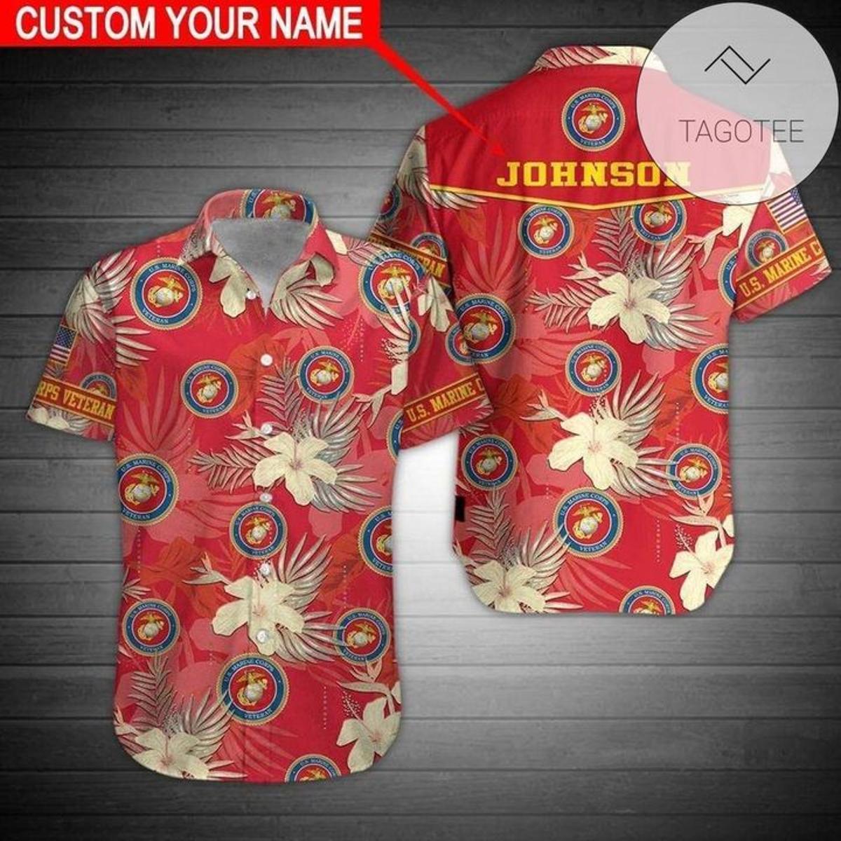 United States Marine Corps Hawaiian Shirt Gift