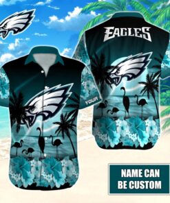 Custom Name Philadelphia Eagles Hawaiian Shirt For Men Women