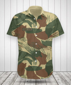 Custom Name Rhodesian Camo Hawaiian Shirt Gift For Fans