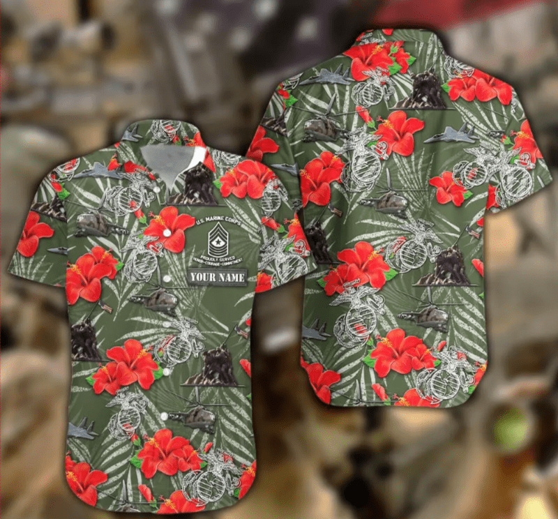 Veteran Usmc Once A Marine Always A Marine Hawaiian Shirts Gift