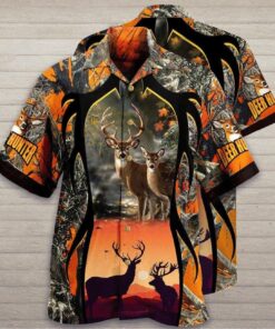 Deer Hunting Camo Hawaiian Aloha Shirt Gift Idea