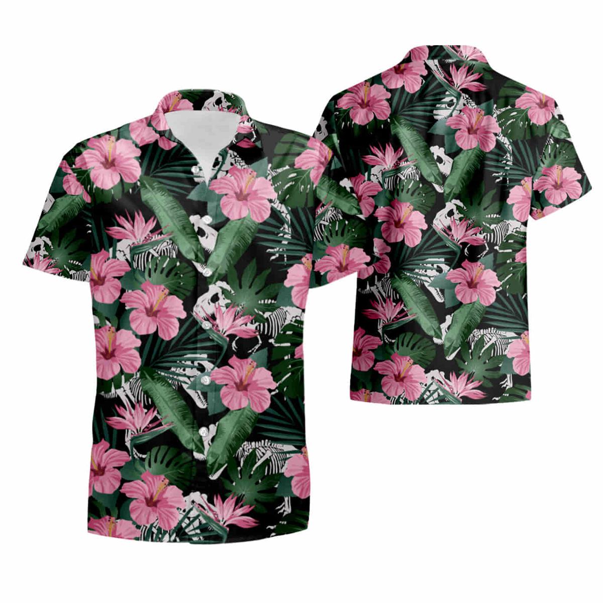 World Logo Hibiscus Jurassic World Hawaiian Shirt