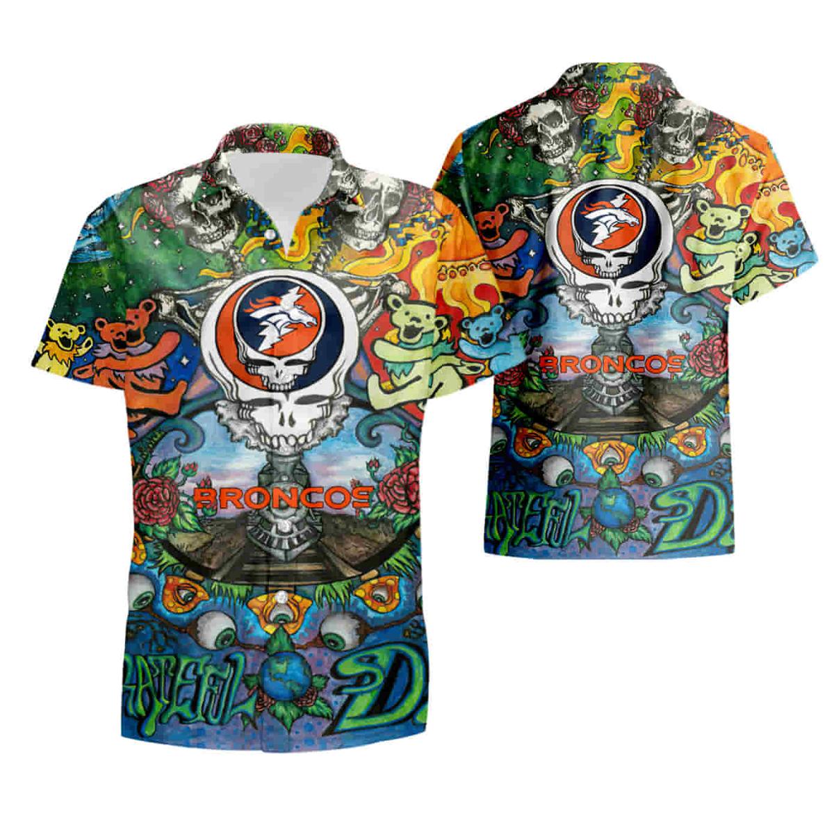 Denver Broncos Flower Hawaiian Shirt Best Gift