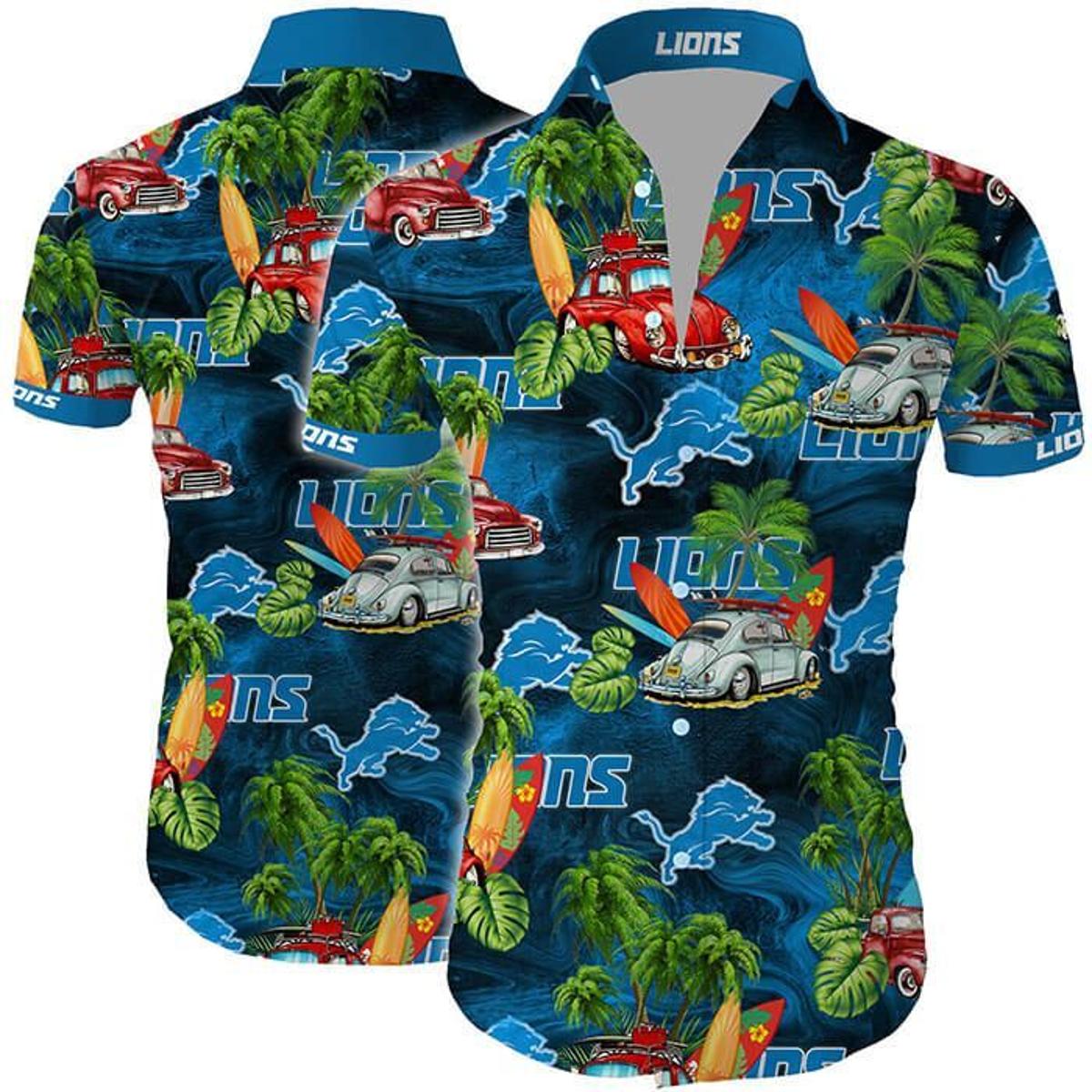 Detroit Lions Aloha Shirt Hawaiian Best Gift